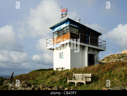 Die National Coastwatch Institution Suche Station am Bass Punkt auf der Lizard Halbinsel in Cornwall, Großbritannien Stockfoto