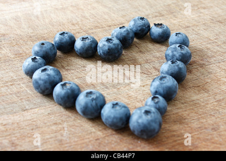 Heidelbeeren in einem Studio fotografiert Stockfoto