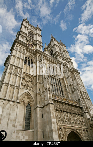 Blick auf die Türme der Westminster Abbey Stockfoto