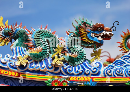 Chinesischer Tempel in Rangsit, Bangkok, Thailand. Stockfoto