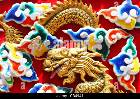 Chinesischer Tempel in Rangsit, Bangkok, Thailand. Stockfoto