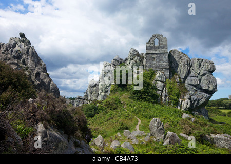 Zerstörten Kapelle von St. Michael, 1409, Roche rock Felsen, Cornwall, Südwestengland, UK, Deutschland, GB, Großbritannien, Stockfoto