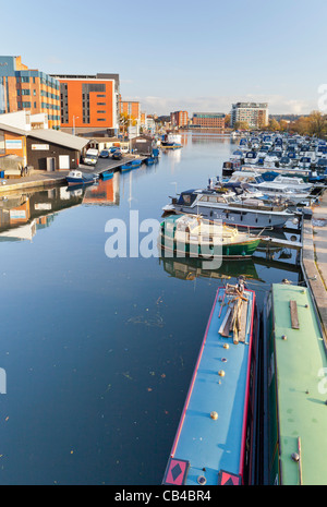 Blick über Brayford Pool - Lincoln, Lincolnshire, UK, Europa Stockfoto