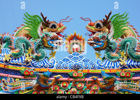 Chinesischer Tempel in Rangsit, Bangkok Stockfoto