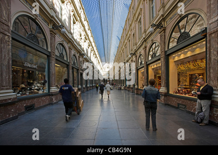 Queen es Gallery / Galerie De La Reine, Bestandteil der Galeries Royales Saint-Hubert in Brüssel, Belgien Stockfoto