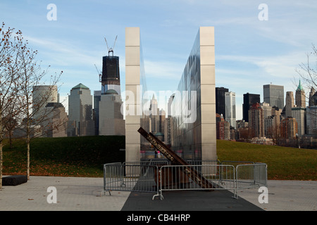 Der leere Himmel Memorial im Liberty State Park in Jersey City, New Jersey, USA. Stockfoto