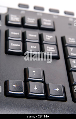 Tastatur, die isoliert auf weißem Hintergrund Stockfoto