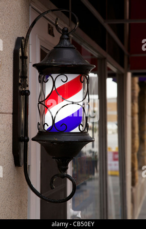 Barber Pole. Oak Park, Illinois. Stockfoto