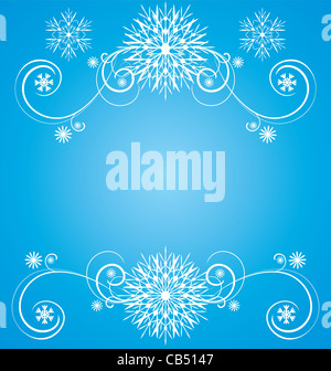 Weihnachten Vintage Schneeflocke Karte Abbildung Stockfoto