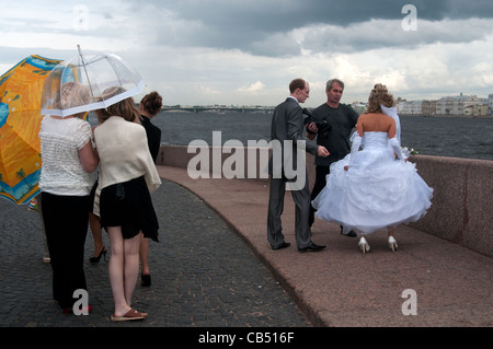 Eine Hochzeit in St. Petersburg Stockfoto