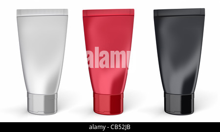 Creme-Container-set Stockfoto