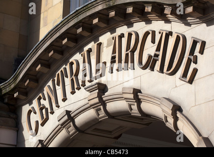 Zentralen Arcade-Newcastle Stockfoto