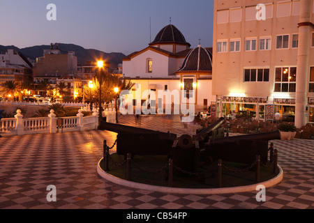 Platz im Mittelmeer zurückgreifen, Benidorm, Spanien Stockfoto