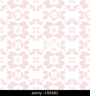 Nahtlose Blumenmuster mit Blättern und Früchten Stockfoto