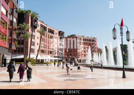 Modernes Einkaufszentrum in Ville Nouvelle, Marrakesch, Marokko Stockfoto