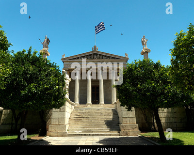 Panepistimiou Athen Griechenland das Akademie-Gebäude Stockfoto