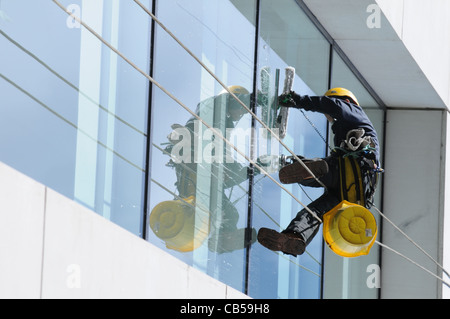 Fensterputzer Stockfoto