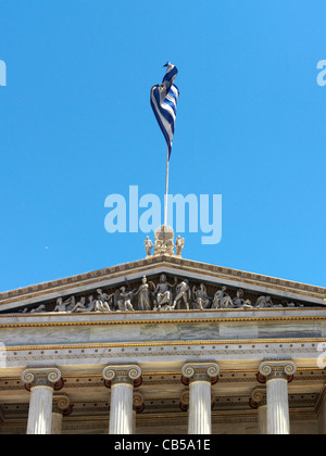 Panepistimiou Athen Griechenland das Akademie-Gebäude Stockfoto