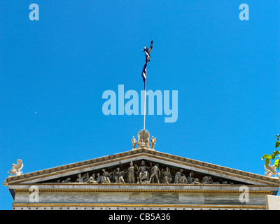 Panepistimiou Athen Griechenland das Akademie-Gebäude Stockfoto