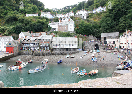 Historische Stadt von Clovelly, North Devon, England im Sommer Stockfoto