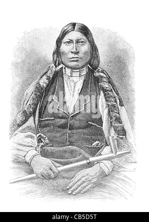 Arapaho-Indianer benannt Spitze Nase. Stockfoto