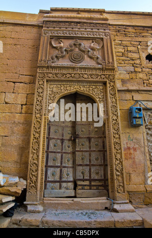 Die Straße von der atemberaubenden Jaisalmer Fort in Rajasthan, Indien Stockfoto