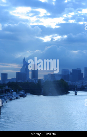 Blick auf die Towers in Défense Geschäft Ditrict, in Paris, Frankreich Stockfoto