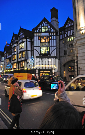 Liberty Kaufhaus am Weihnachten, Great Marlborough Street, Soho, City of Westminster, London, England, Vereinigtes Königreich Stockfoto