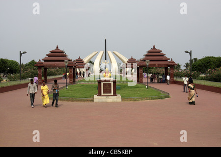 Mgr Denkmal Gebäude in Marina Strand, Chennai, Tamil Nadu, Indien, Asien Stockfoto