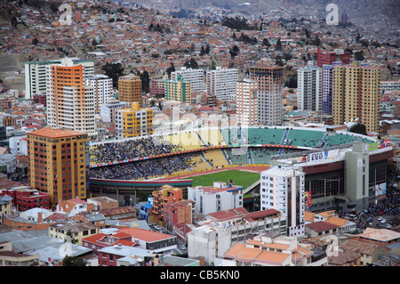 Das Fußballstadion von La Paz, Bolivien Stockfoto