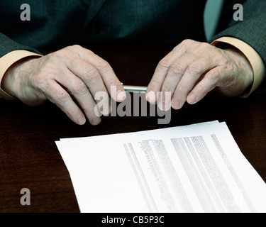 Händen der Geschäftsmann Stockfoto