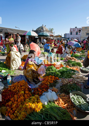 Gemüse-Markt. Diu. Unionsterritorien von Daman und Diu. Indien Stockfoto