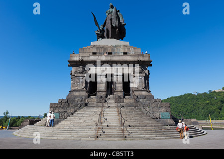 Deutsches Eck (Deutsches Eck), ein Wahrzeichen in der deutschen Stadt Koblenz Stockfoto