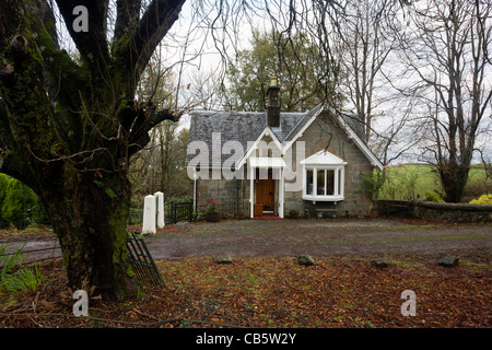 Torosay North Lodge, am ehemaligen Eingang Torosay Castle (heute in Privatbesitz), Craignure, Isle of Mull, Schottland. Stockfoto