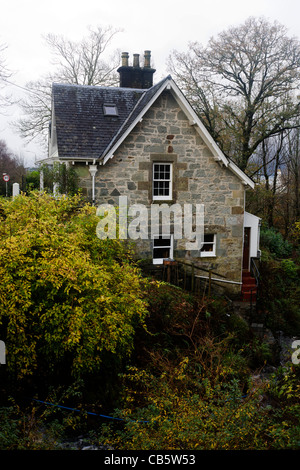 Torosay North Lodge, am ehemaligen Eingang Torosay Castle (heute in Privatbesitz), Craignure, Isle of Mull, Schottland. Stockfoto