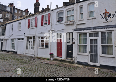 London: schmale Straße. Fosbury Mews, Paddington, London Stockfoto