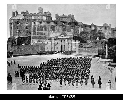 Edinburgh Castle Festung Schottland vulkanischen Felsen Baudenkmal Regimentsmuseum Edinburgh Military Tattoo parade Stockfoto