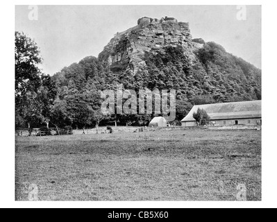 Beeston Castle Royal Beeston Cheshire England Kreuzzug Bailey English Heritage Grade I aufgeführten geplanten antike Denkmal Stockfoto