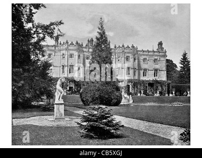 Hughenden Manor aus rotem Backstein viktorianischen Herrenhaus High Wycombe, Buckinghamshire England Premierminister Benjamin Disraeli Stockfoto