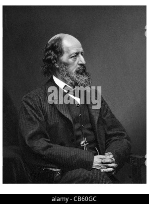 Alfred Tennyson 1st Baron 1809 1892 Poet Laureate Dichter englischsprachige Schriftsteller Autor Poesie The Oxford Dictionary Angebot Stockfoto