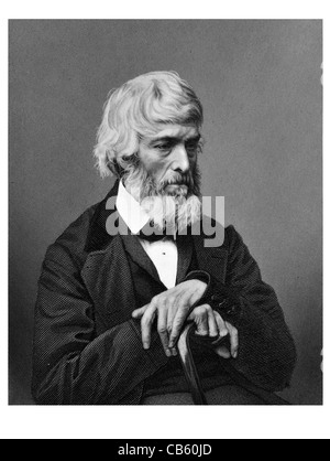 Thomas Carlyle 1795 1881 schottischen satirische Schriftsteller Essayist Historiker Lehrer Stockfoto