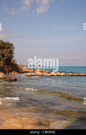 Strand von Fig Tree Bay, Protarus, Zypern Stockfoto