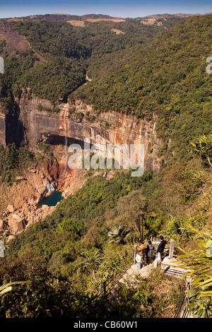 Indien, Meghalaya, East Khasi Hills, Cherrapunji, Nohkalikai Falls, das Wort des vierten höchsten Wasserfall Stockfoto