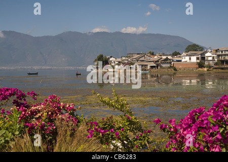 China Yunnan Dali Erhai See, Blick vom Ostufer Stockfoto