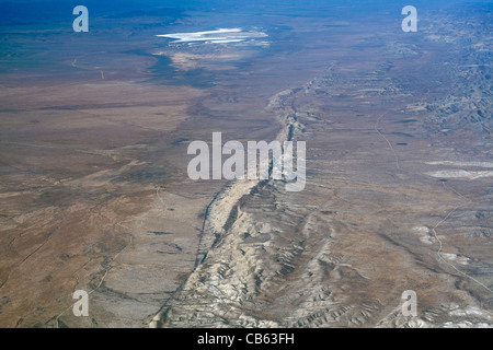Luftaufnahme der San-Andreas-Verwerfung in der Carrizo Plain California.