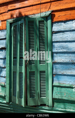 Bunte Häuser im Stadtteil La Boca in Buenos Aires, Argentinien, Südamerika Stockfoto