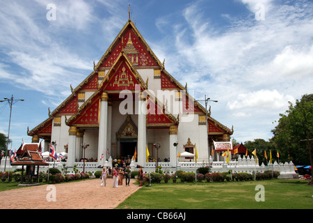 Aktive Tempel in Ayutthaya Historical Park, Thailand Stockfoto