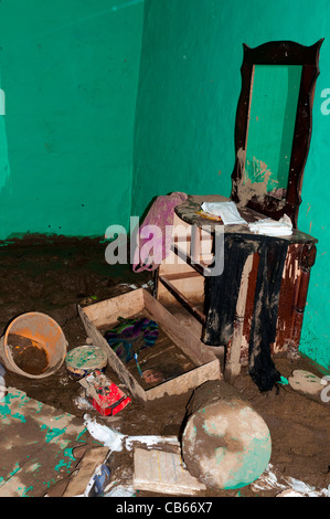 Erdrutsche nach heftigen Regenfällen in San Antonio de Escazú Zentraltal Costa Rica November 2010 Stockfoto