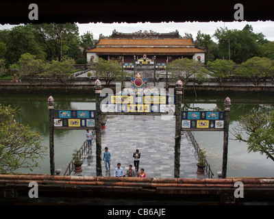 Minh Mang Grab Architektur aus der Nguyen-Dynastie in Hue, Vietnam Stockfoto