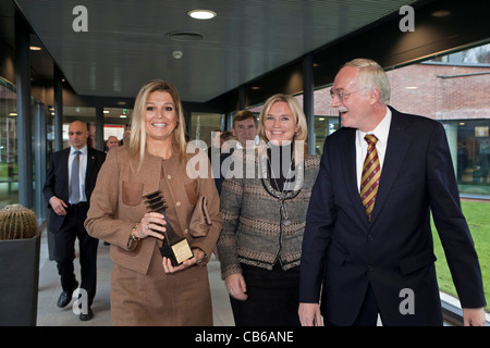 Die Niederlande, Breukelen, Nyenrode Business University, Konferenz über Nachhaltigkeit im Finanzsektor. Queen Maxima. Stockfoto